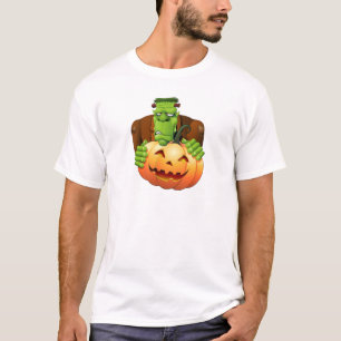 Frankenstein Monster Cartoon met pompoen T-shirt