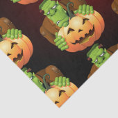 Frankenstein Monster Cartoon met pompoen Tissuepapier (Detail)