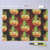 Frankenstein Monster Cartoon met pompoen Tissuepapier (Craft)