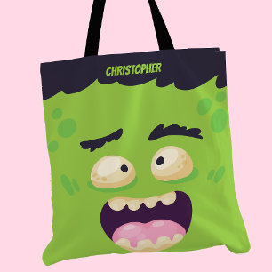 Frankenstein Monster Cute Personalized Halloween Draagtas