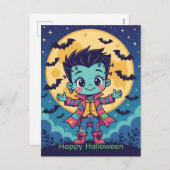 Frankenstein Monster Feestdagenkaart (Voorkant / Achterkant)