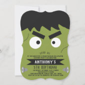 Frankenstein Monster Halloween Any Age Birthday Kaart (Voorkant)