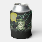 Frankenstein Monster Halloween Castle Lightning Blikjeskoeler (Blikje Voorkant)