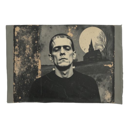 Frankenstein Monster Halloween Kussensloop (Voorkant)