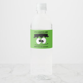 Frankenstein Monster Mash Halloween Birthday Party Waterfles Etiket