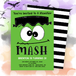 Frankenstein Monster Mash Halloween Verjaardagsfee Kaart