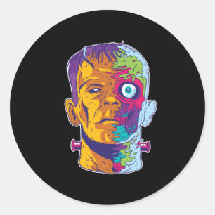 Frankenstein Monster Ronde Sticker