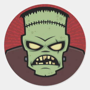 Frankenstein Monster Ronde Sticker