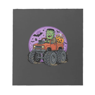Frankenstein Monster Truck Halloween Grafisch Ontw Notitieblok