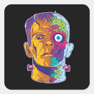 Frankenstein Monster Vierkante Sticker