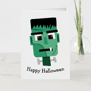 Frankenstein-monsterkop Folie Wenskaart
