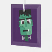 Frankenstein-monsterkop Glas Ornament (Voorkant links)