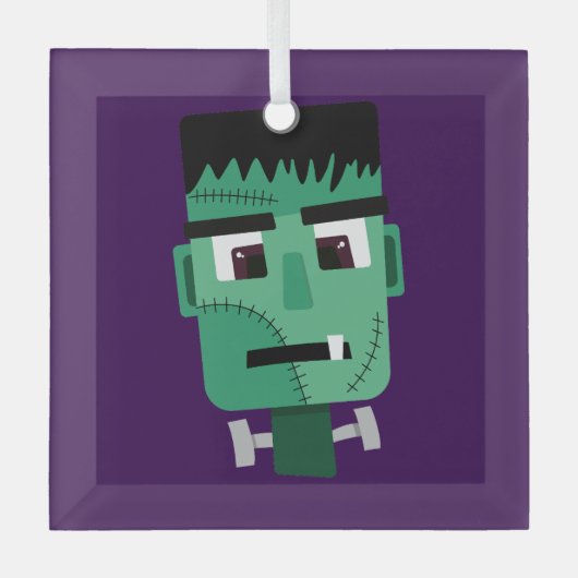 Frankenstein-monsterkop Glas Ornament (Voorkant)