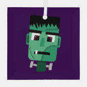 Frankenstein-monsterkop Glas Ornament (Achterkant)