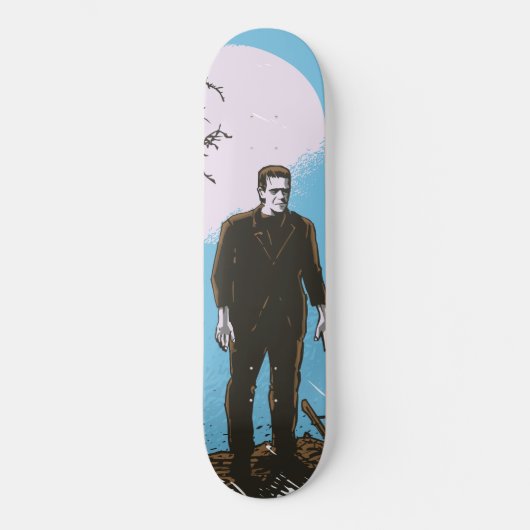 Frankenstein onder de maan - blauw skateboard (Voorkant)