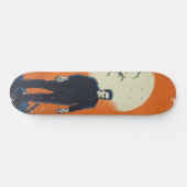 Frankenstein onder de maan - oranje skateboard (Horizontaal)