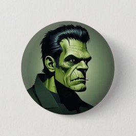 Frankenstein pen/knop ronde button 5,7 cm