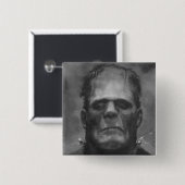 Frankenstein Pin/Button Vierkante Button 5,1 Cm (Voorkant /achterkant)