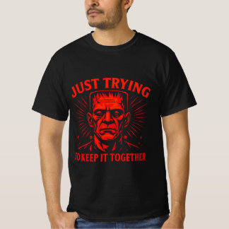 Frankenstein probeert het bij elkaar te houden V2 T-shirt