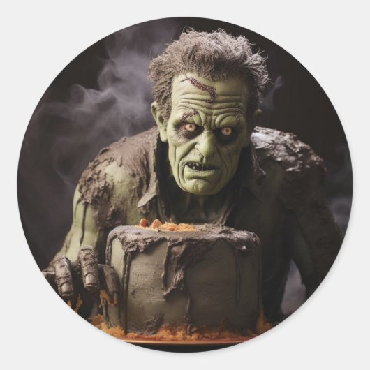 Frankenstein Ronde Sticker (Voorkant)