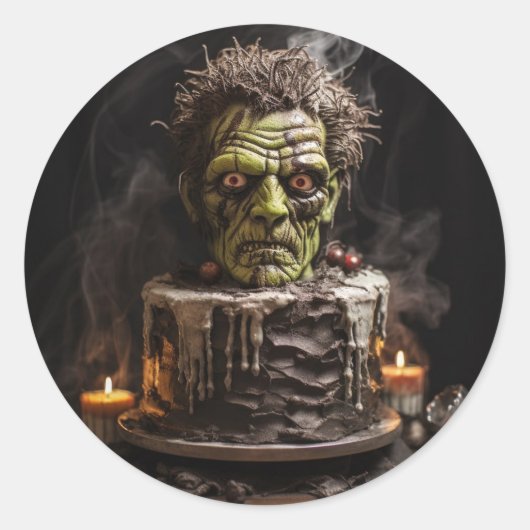 Frankenstein Ronde Sticker (Voorkant)