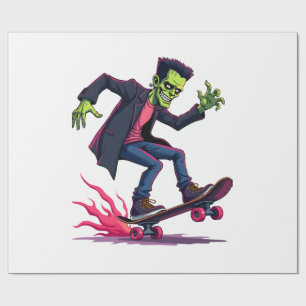 Frankenstein Skater � Coole Halloween Streetwear S Cadeaupapier
