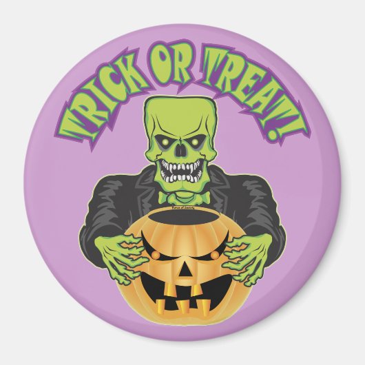 Frankenstein Skull Magneet (Voorkant)