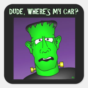 Frankenstein Sleutelhangers & Flair Vierkante Sticker