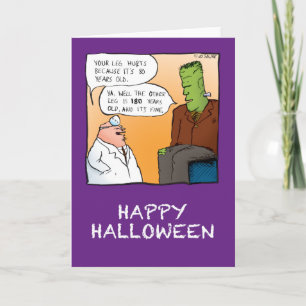 Frankenstein's Doctor Halloween Kaart