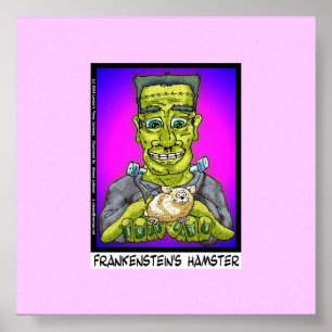 Frankensteins Hamster Grappige Canvasprint Poster