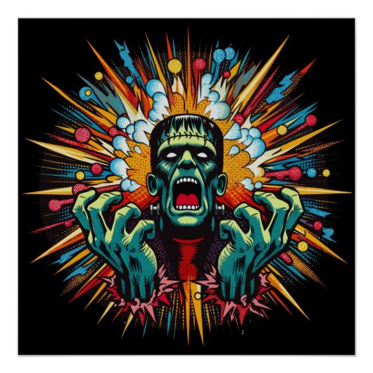 Frankenstein's Melt Down Glossy Poster Perfect Poster (Voorkant)