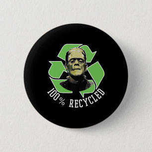 Frankenstein's Monster - 100% gerecycled S Funny H Ronde Button 5,7 Cm