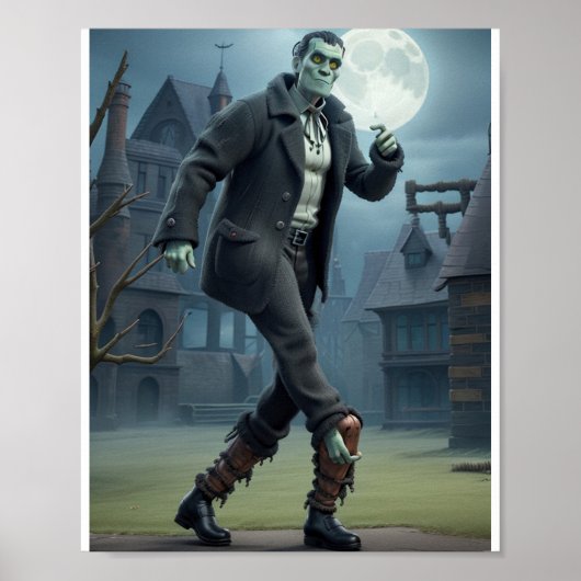 Frankensteins monster deed de moonwalk poster (Voorkant)
