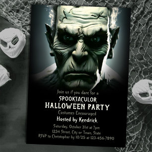 Frankenstein's Monster Halloween Kostuumfeest Kaart