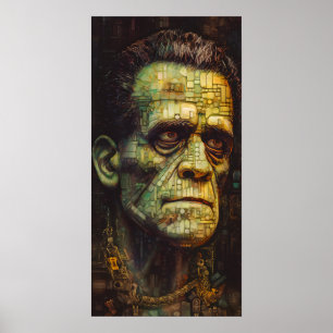 Frankenstein's Monster Telefoon Wallpaper of Poster