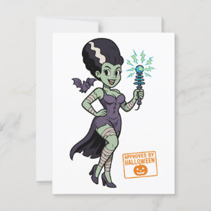 Frankensteins vrouw Cartoon Briefkaart