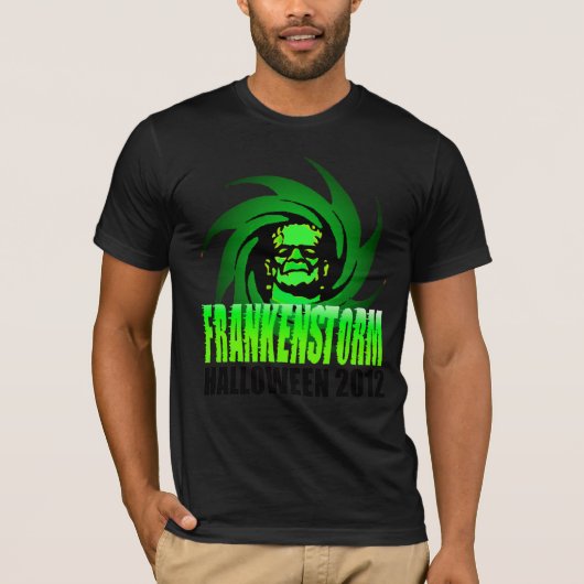 FRANKENSTORM (orkaan Sandy) Halloween 2012 T-shirt (Voorkant)