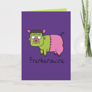 Frankenswine Pig Halloween Wenskaart Kaart