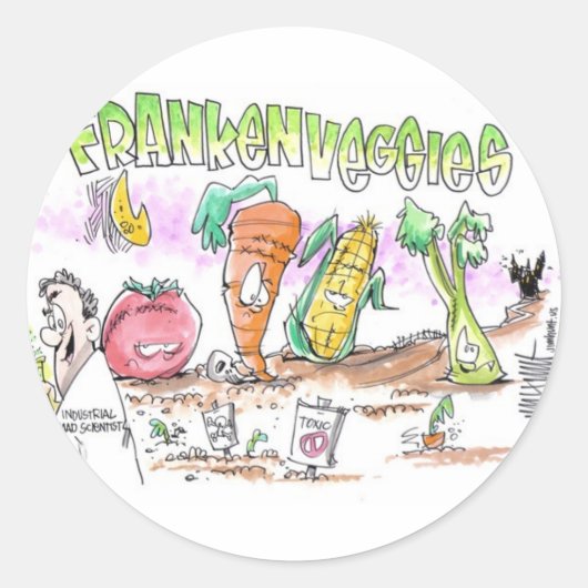 FrankenVeggies Miljoenen tegen Monsanto Stickers (Voorkant)