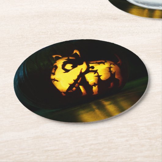 Frankenweenie pumpkin ronde kartonnen onderzetter (Gebogen)