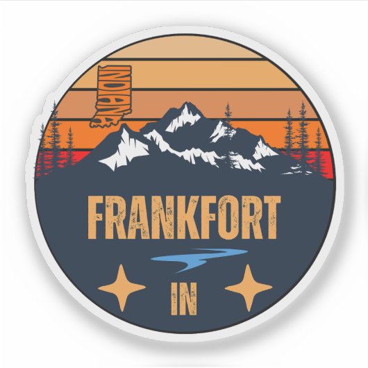 Frankfort, Indiana Sticker (Voorkant)