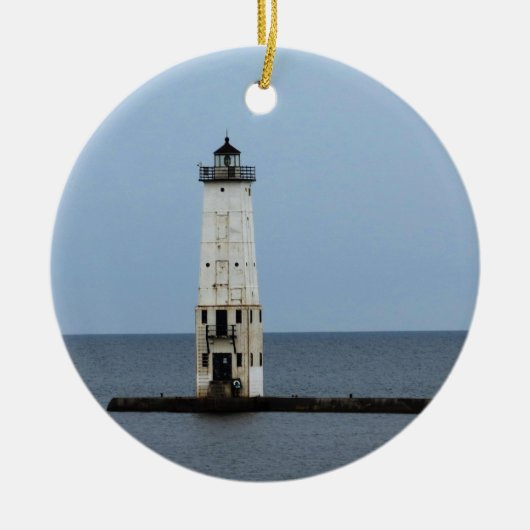 Frankfort Lighthouse Keramisch Ornament (Voorkant)