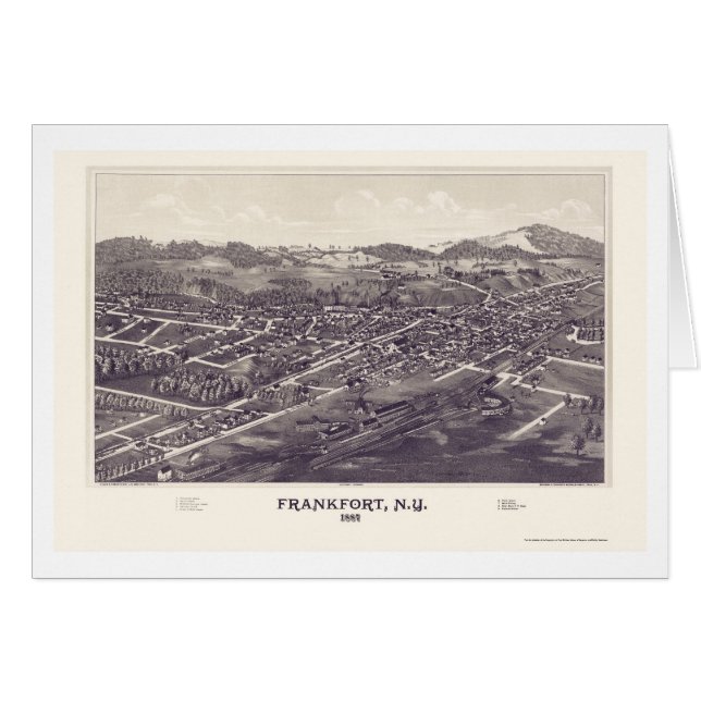 Frankfort, New York Panoramic Map - 1887 (Voorkant Horizontaal)