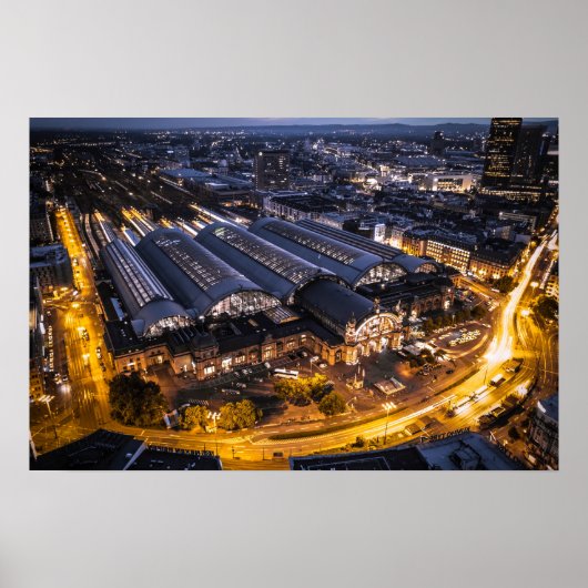 Frankfurt am Main Hauptbahnhof FFM HBF Poster (Voorkant)