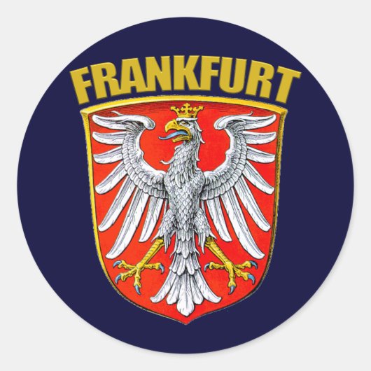 Frankfurt am Main Ronde Sticker (Voorkant)