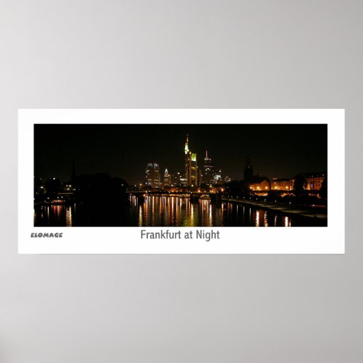 Frankfurt at Night Poster (Voorkant)