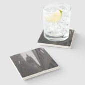 Frankfurt Cathedral Black en White Onderzetter (Zijkant)