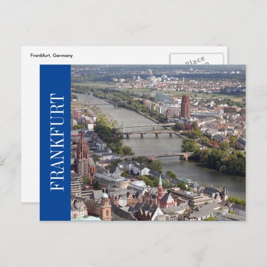 Frankfurt City uitzicht Briefkaart (Voorkant / Achterkant)