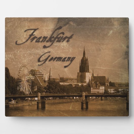 Frankfurt Duitsland Art Plaque Fotoplaat (Voorkant)