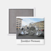 Frankfurt Duitsland Beeldhouwkunst Magneet (Voorkant / Achterkant)